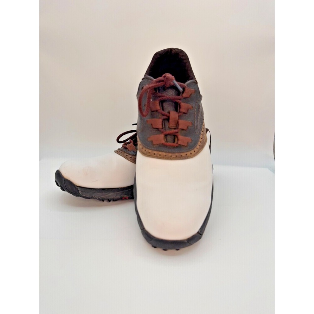 Footjoy Flexzone Men's Size 10 M - White Brown Leather Saddle Golf‎ Shoes 45402